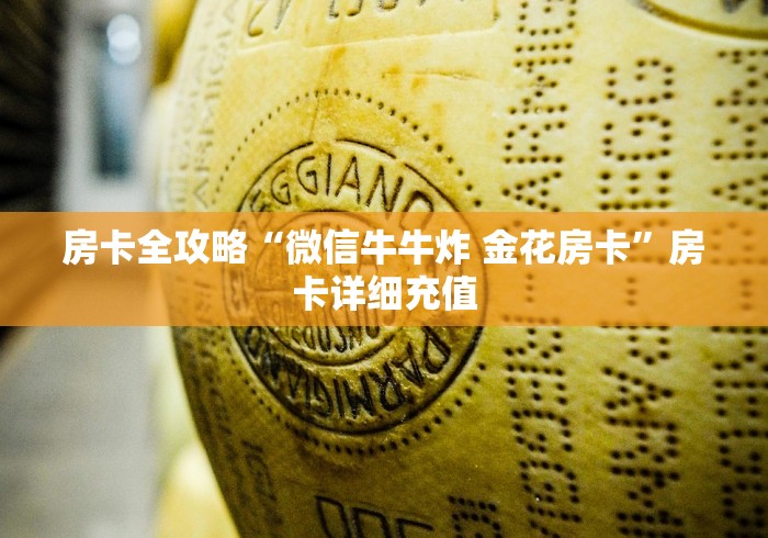 房卡全攻略“微信牛牛炸 金花房卡”房卡详细充值